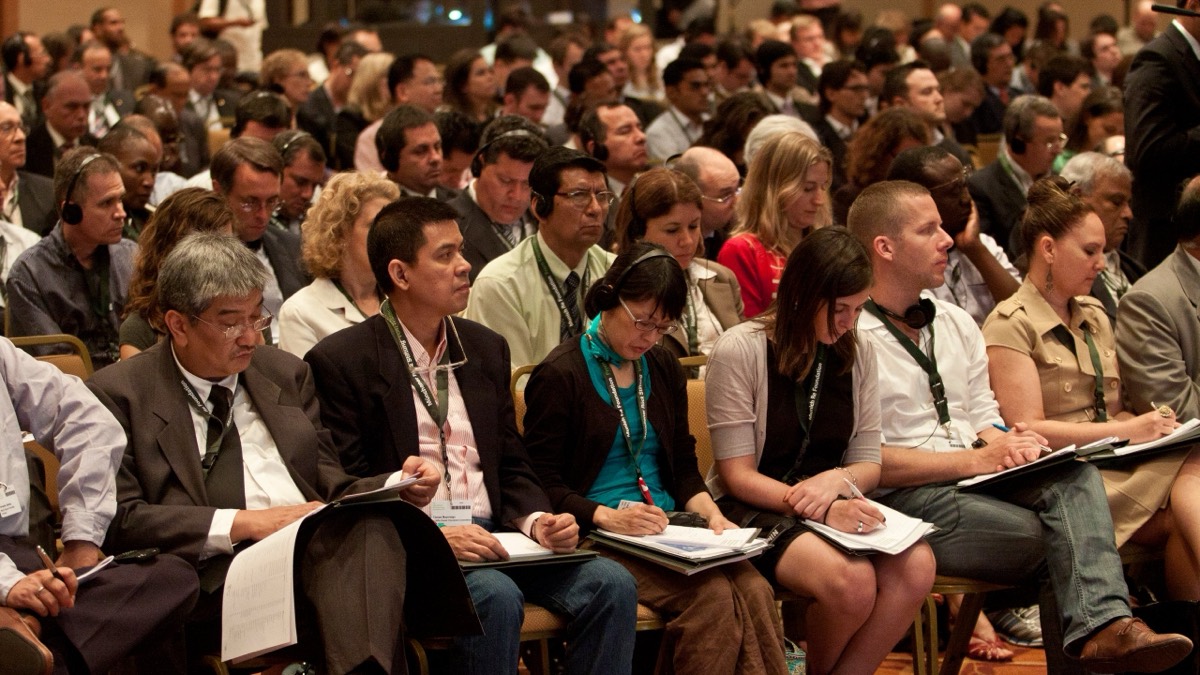 Delegates following a session at ICII